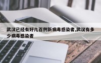 武汉已经有好几百例新病毒感染者,武汉有多少病毒感染者