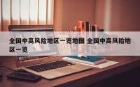 全国中高风险地区一览地图 全国中高风险地区一览